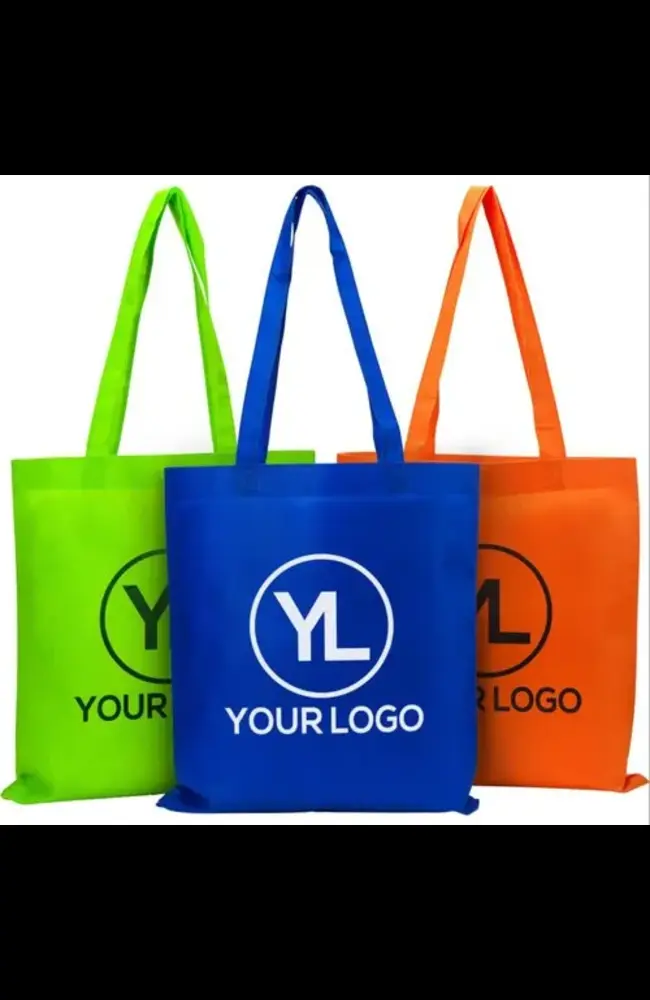 single color screen printed non-woven bags